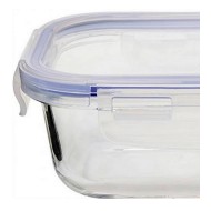 Pote Hermético 600ml Retangular De Vidro Borossilicato